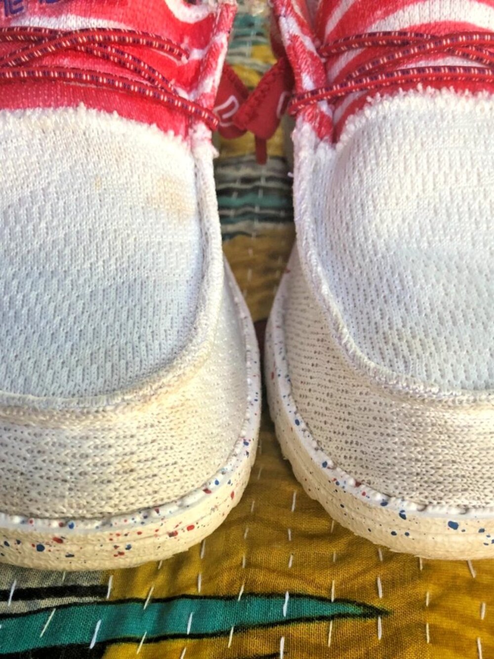 Hey Dude Wendy Sox Patriotic American Flag Shoes Women's Size 6 Slip-On Loafer - Picture 6 of 9